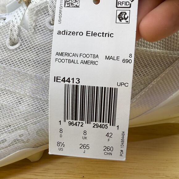 Adidas Adizero Electric Speed Juice White Football Cleats IE4413 Men’s Size 8.5 main image 5